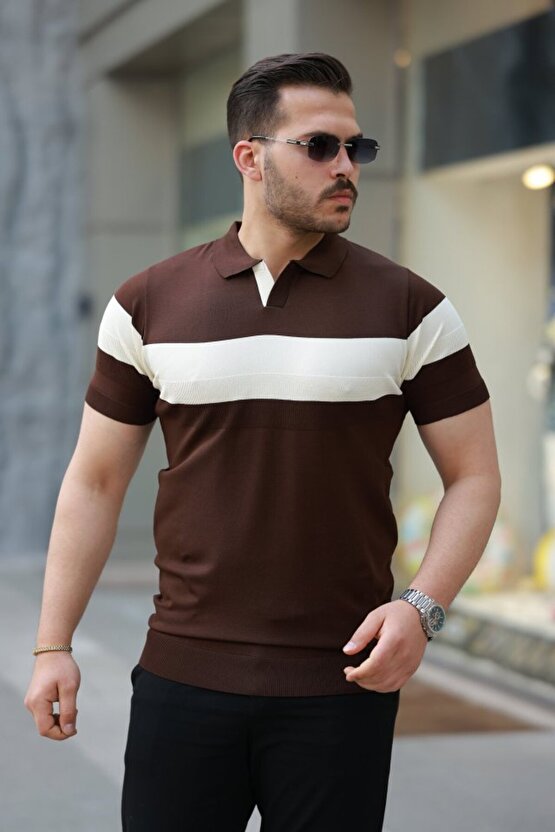 Gökyüzü Moda Erkek Yakalı Kısa Kollu Tişört