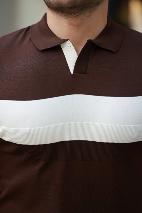 Gökyüzü Moda Erkek Yakalı Kısa Kollu Tişört