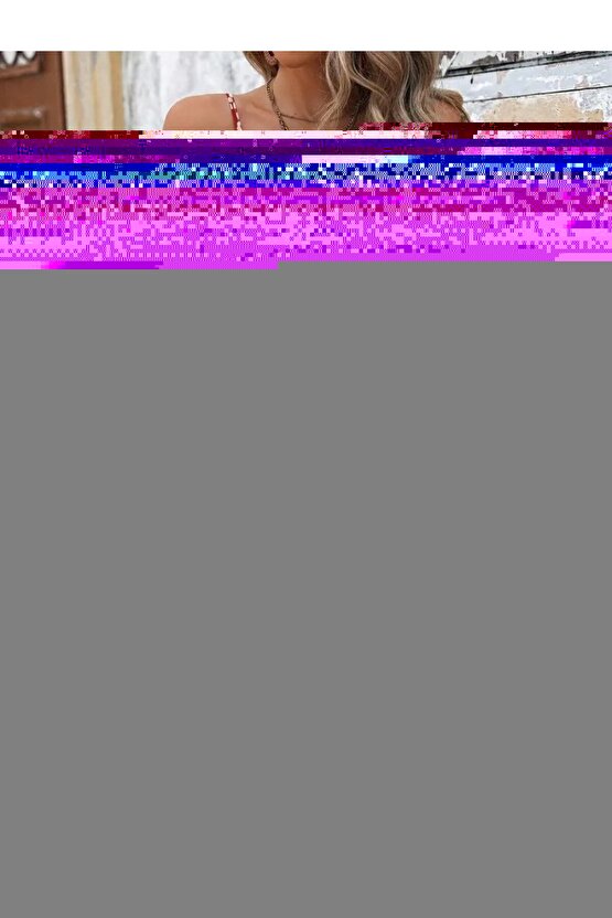 Gökyüzü Moda Kadın Kısa Kollu Bisiklet Yaka Belden Lastikli Midi Viskon Elbise