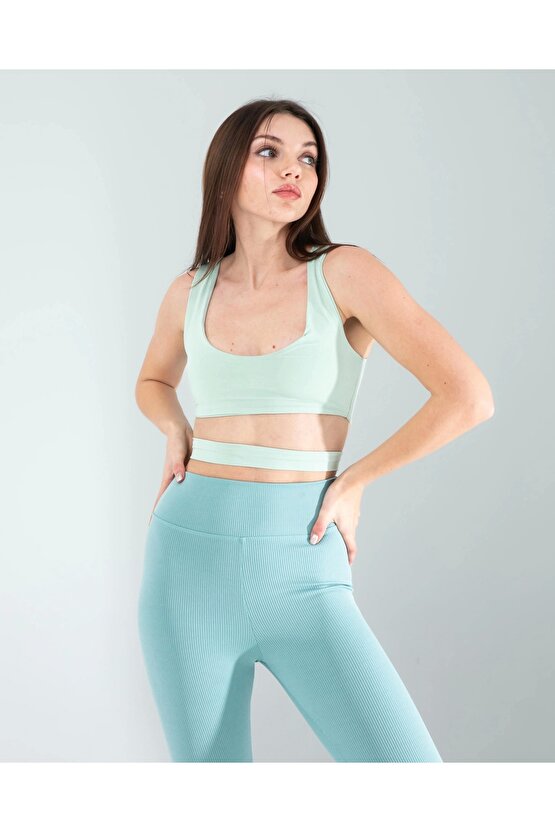 Mint Önü Kurdeleli Askılı Dalgıç Crop