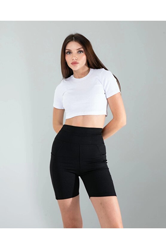 Beyaz Fitilli Kaşkorse Mini Bluz