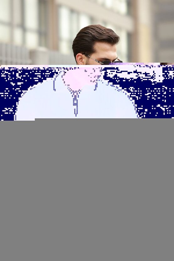 Gökyüzü Moda Kadın Kısa Kollu Yakası Açık Lazer Kesik Detaylı Viskon Bluz