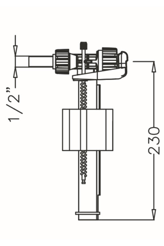 Gömme Rezervuar Flatörü Hero 12 Plastik (düz) Ağızlı