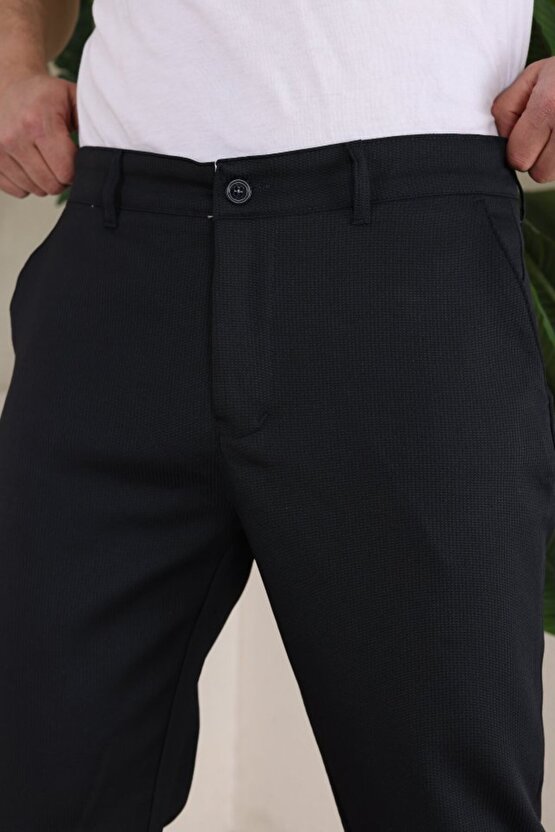Gökyüzü Moda Erkek Casual Slim Fit Cord Desenli Kumaş Pantolon