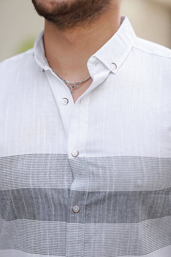 eyesof Erkek Desenli Kısa Kollu Gömlek