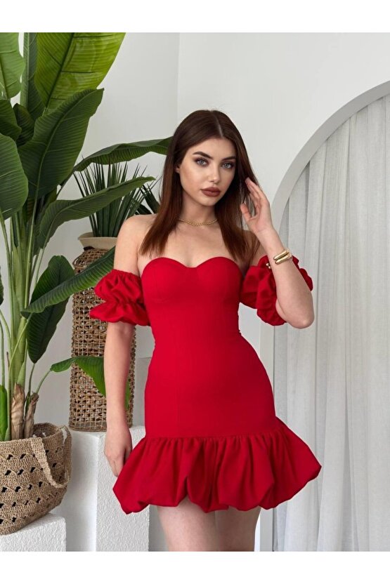 Gökyüzü Moda Peyda Straplez Elbise