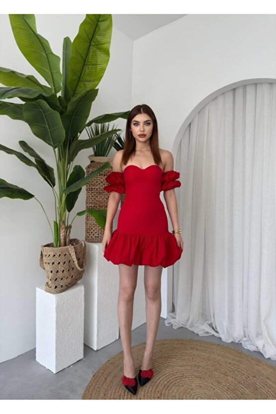 Gökyüzü Moda Peyda Straplez Elbise