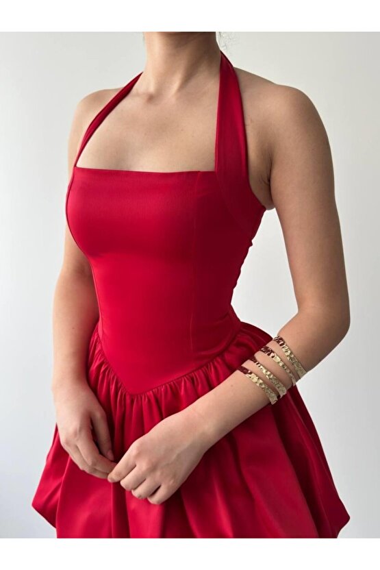 Gökyüzü Moda Slim Mini Elbise