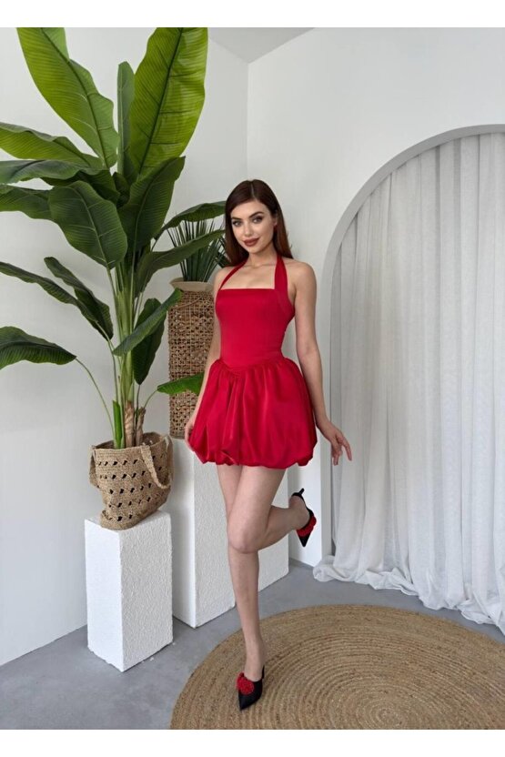 Gökyüzü Moda Slim Mini Elbise