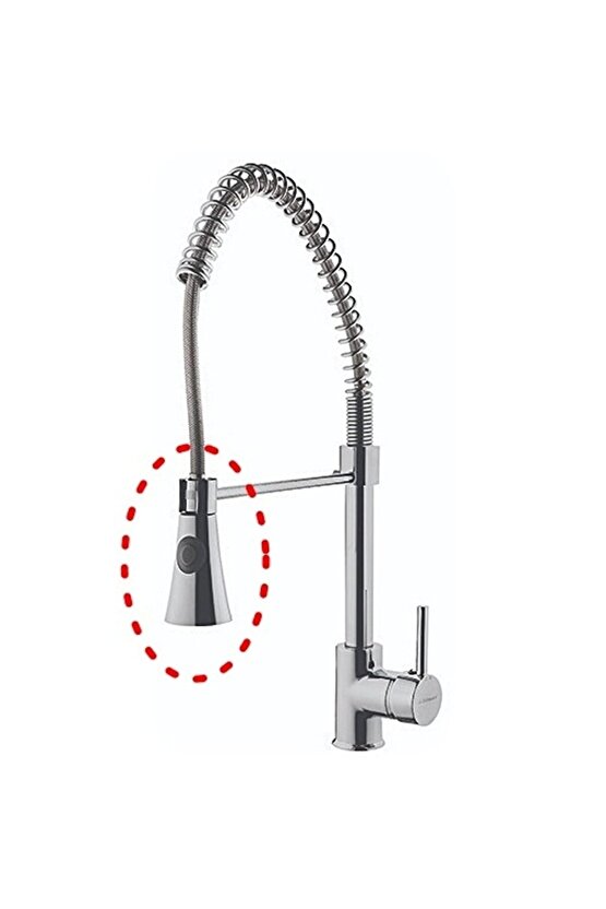 Endüstriyel Ve Spiralli Mutfak Evye Bataryası El Duşu Batarya Boru Ucu Başlığı