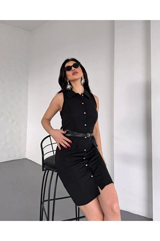 GÖMLEK YAKA ELBİSE