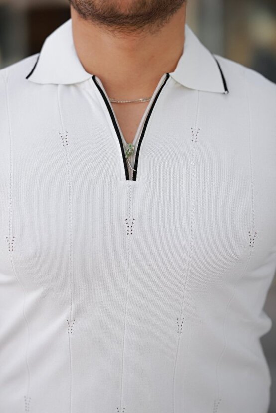 Gökyüzü Moda Erkek Yakalı Kısa Kollu T-shirt