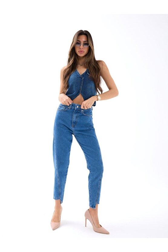 Gökyüzü Moda 5682 KOT PANTOLON-KOYU MAVİ