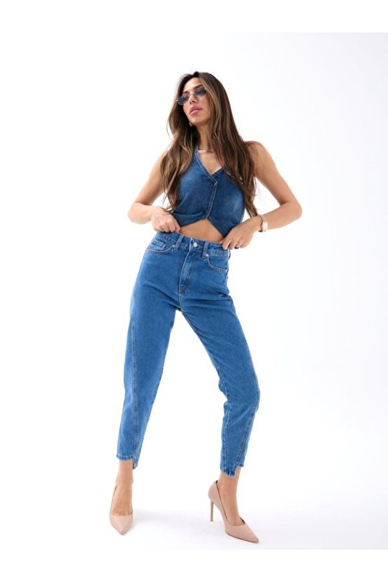 Gökyüzü Moda 5682 KOT PANTOLON-KOYU MAVİ