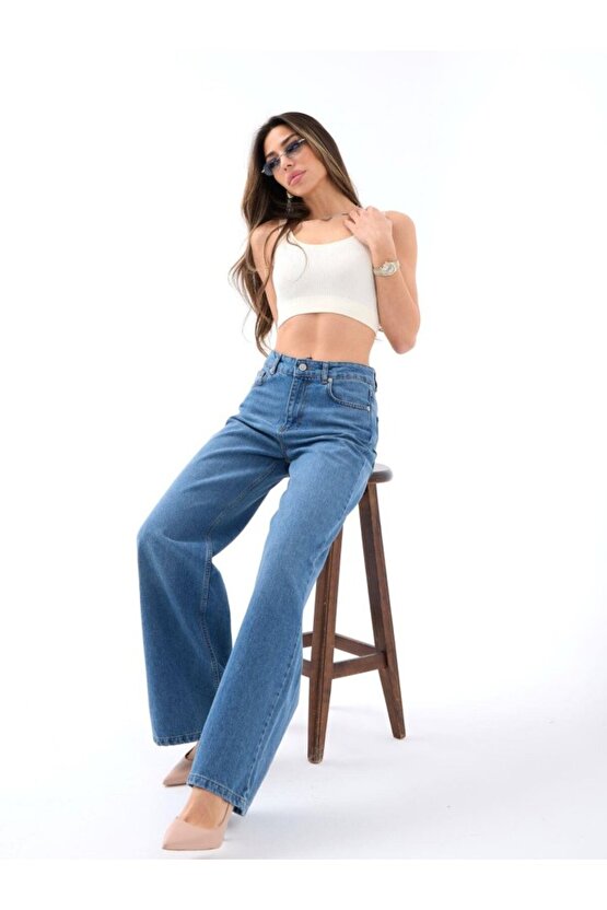 Gökyüzü Moda 7418 KOT PANTOLON-MAVİ