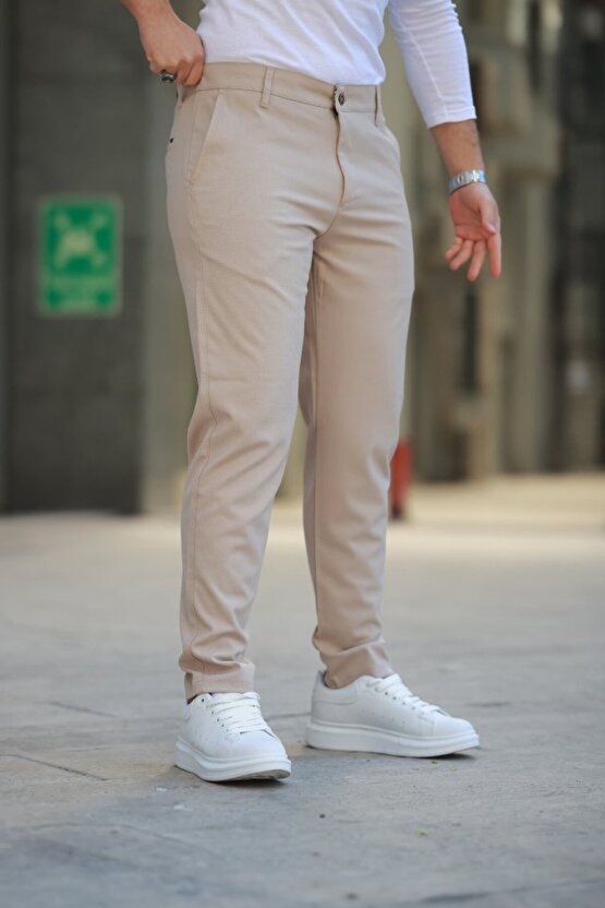 Gökyüzü Moda Erkek Düz Kesim Bilek Boy Kumaş Pantolon