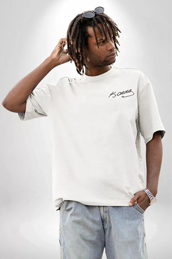 Gökyüzü Moda 30 Ağustos Baskılı T-shirt - Beyaz