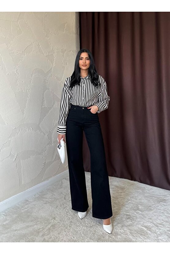 eyesof Siyah Comfy Jeans Pantolon