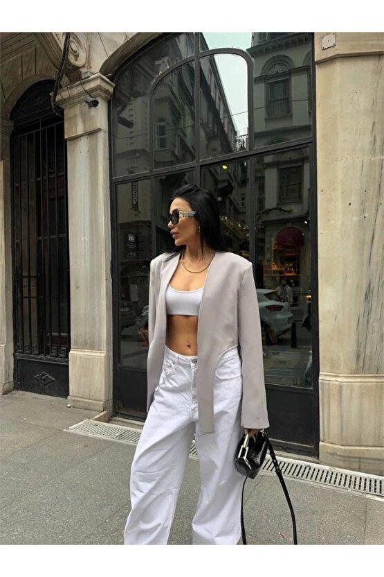 CROP CEKET BAĞAA KUYRUKU  Gri