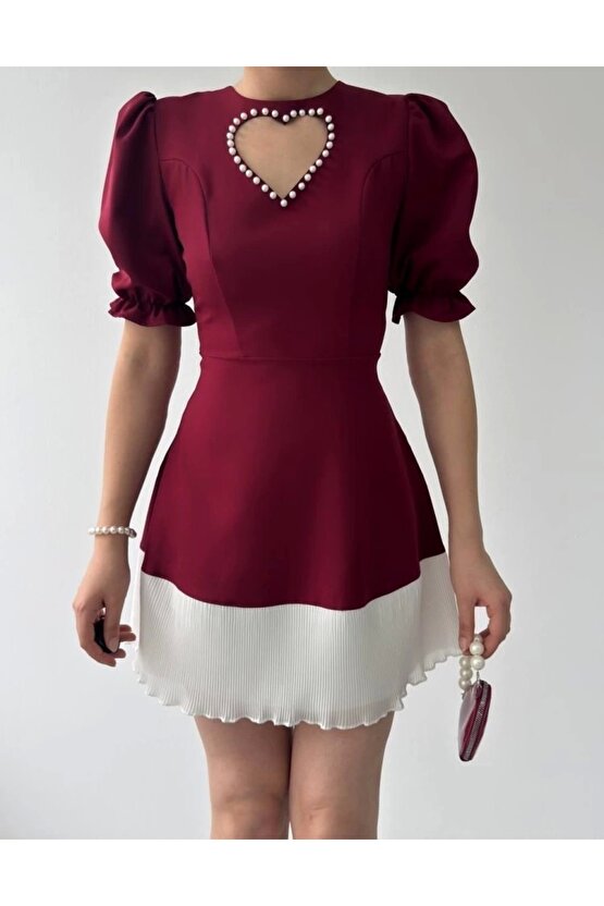 Safe Kalp Detaylı Elbise