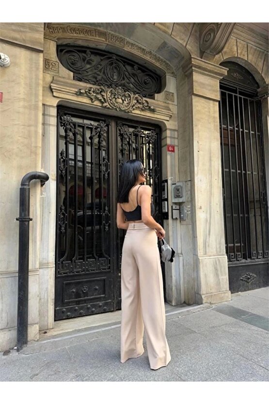 PANTOON KAPAI CEP DETAYI AAŞ PANTOON  Bej