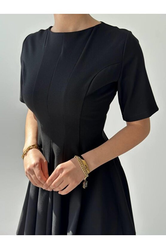 eyesof Crem Pliseli Elbise