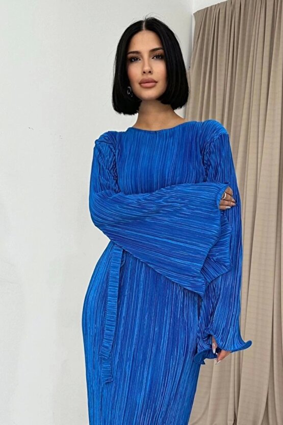 aks İspanyol Kol Piliseli Elbise