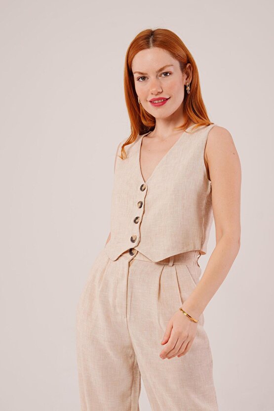 eyesof Kırçıllı Desen Bej Takım