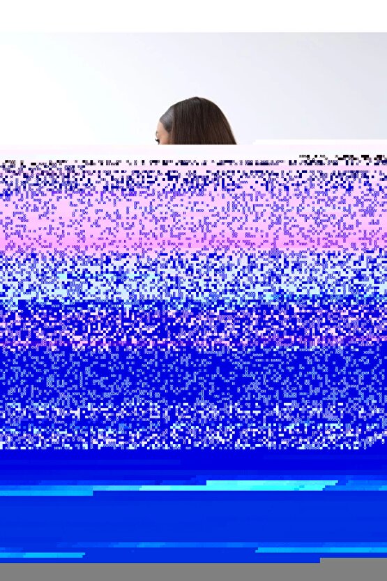 Gökyüzü Moda Puantiyeli Belden Oturtmalı Tül Krem Bluz