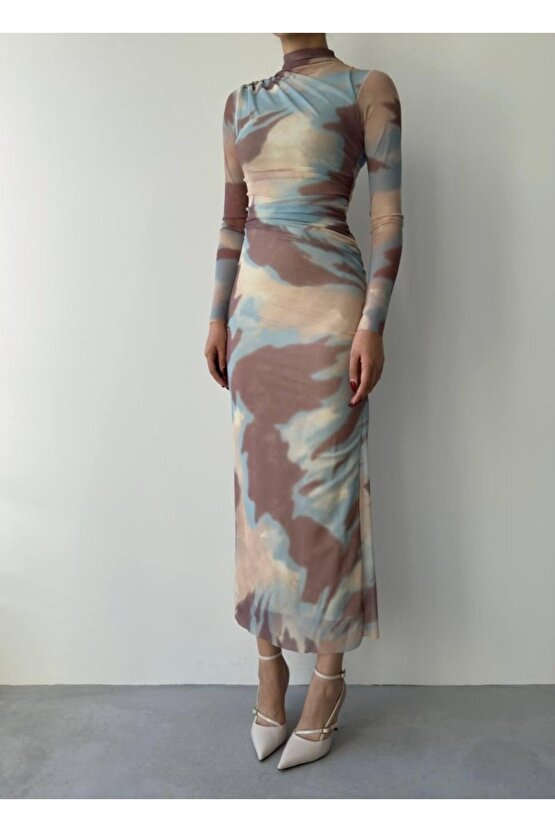 Gökyüzü Moda Alens Tül Elbise