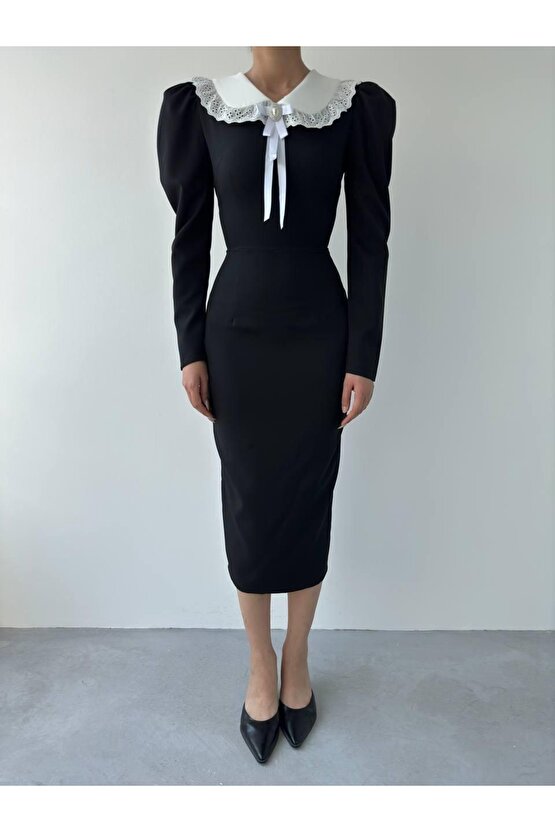 Gökyüzü Moda Coventry Yakalı Elbise