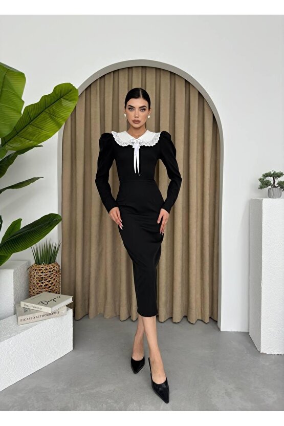 Gökyüzü Moda Coventry Yakalı Elbise