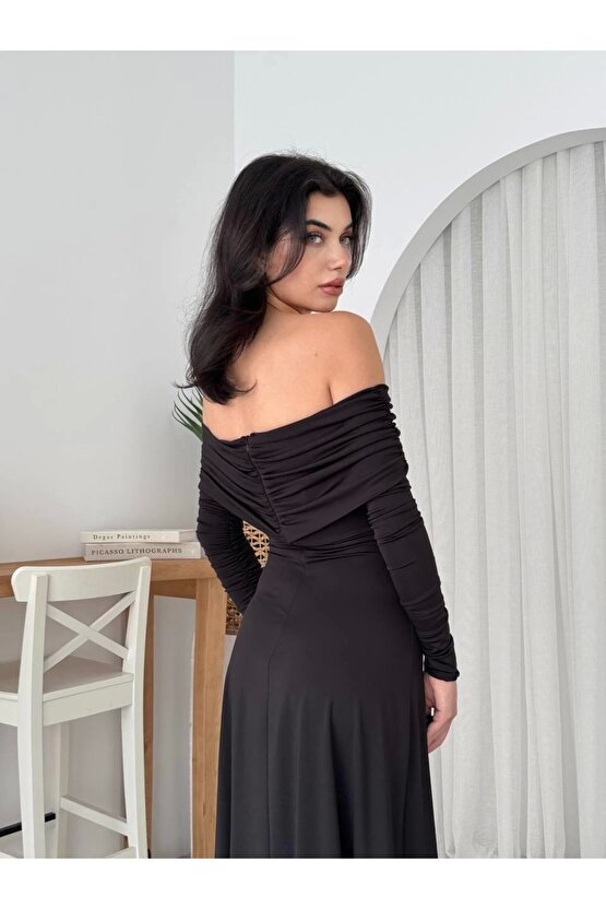 Gökyüzü Moda Uras Straplez Elbise