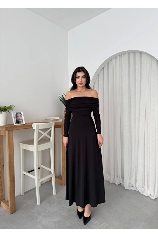 Gökyüzü Moda Uras Straplez Elbise