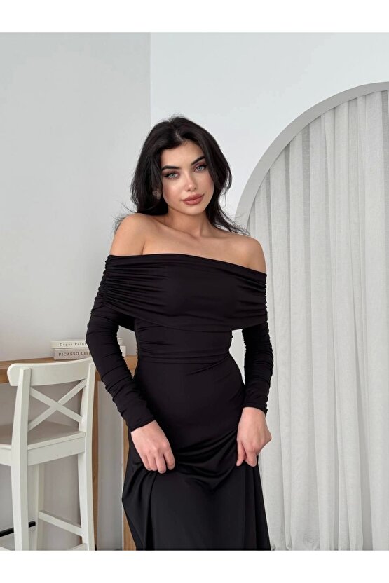 Gökyüzü Moda Uras Straplez Elbise