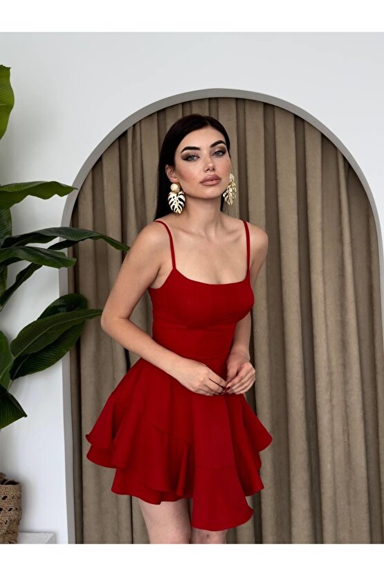 Gökyüzü Moda Common İp Askılı Elbise