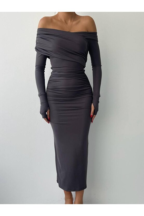 Gökyüzü Moda Newry Uzun Elbise