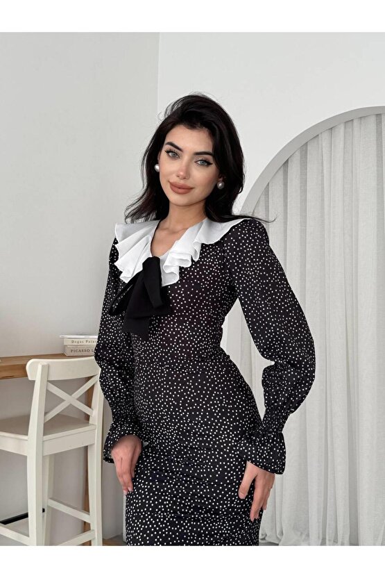 Ospe Fiyonklu Elbise