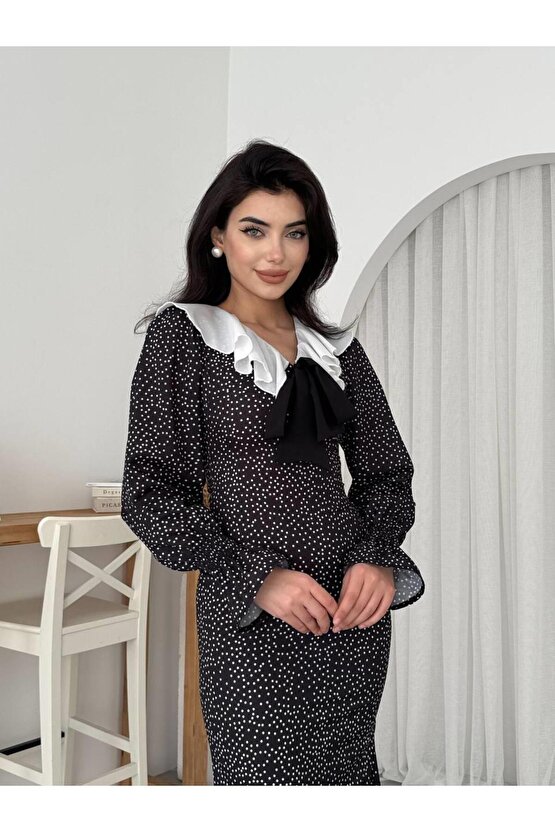 Ospe Fiyonklu Elbise