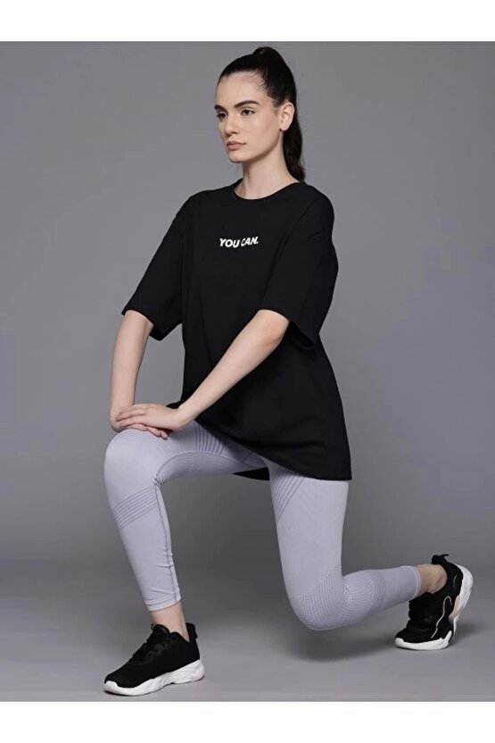 Baskılı Oversize Tshirt  iyah