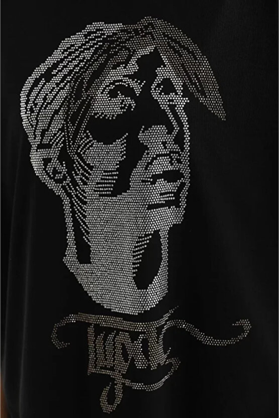 MDB Unisex Taş Desenli Oversize Thirt iyah