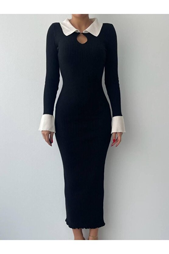 Gökyüzü Moda Plauen Triko Elbise