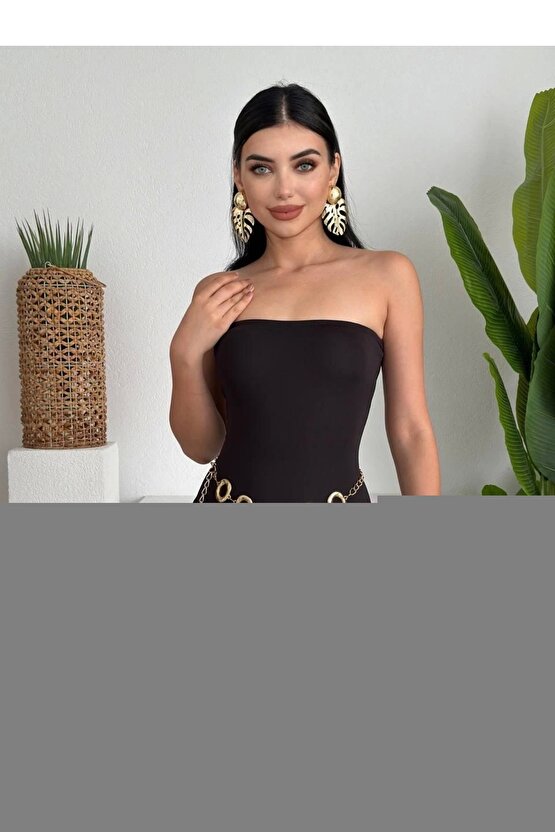 Gökyüzü Moda Kadın Uzun Kollu V Yakalı Desenli Süprem Bluz