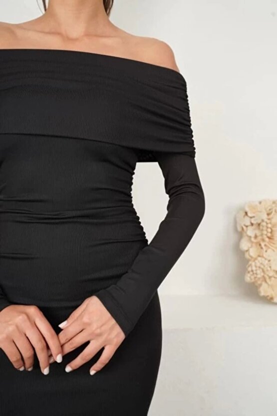 Kadın adonna endil Yaka Fırsat ürün Büzgülü ini Elbise