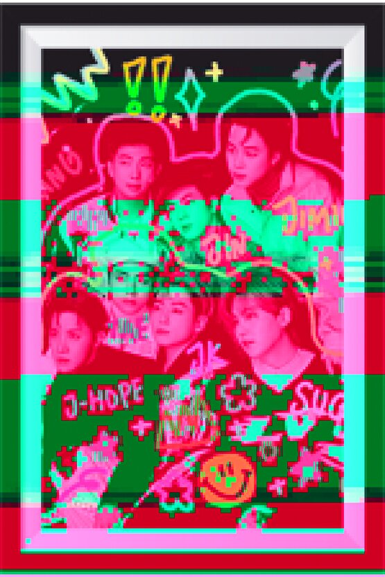 K-pop Bts Çerçeve Görünümlü Ahşap Poster-12