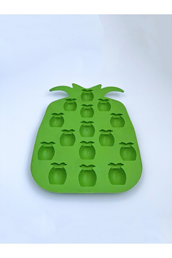 Ananas Silikon Buz Ve Çikolata Kalıbı Yeşil