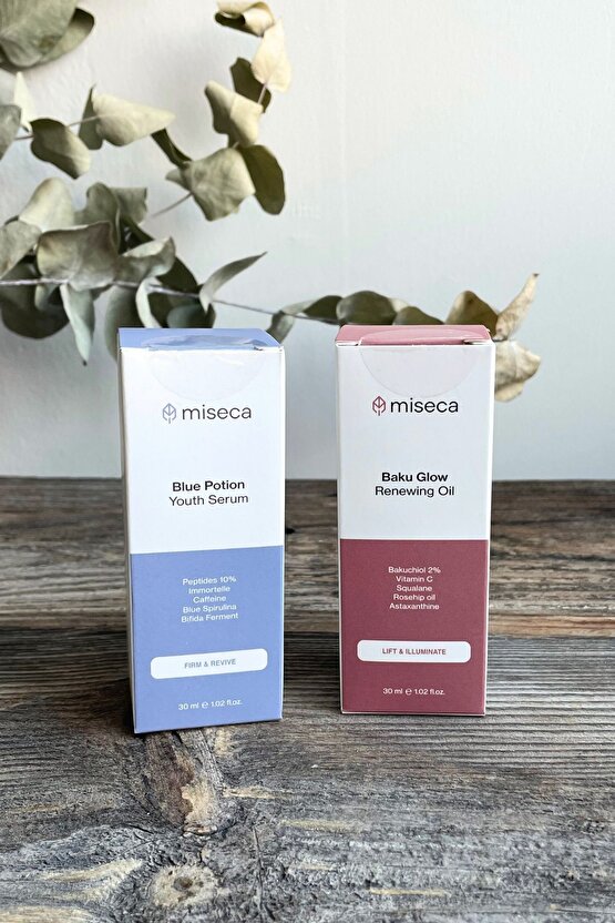 İkili Kırışıklık Karşıtı Serum Seti | Baku Glow Bakuchiol - Blue Potion Peptit