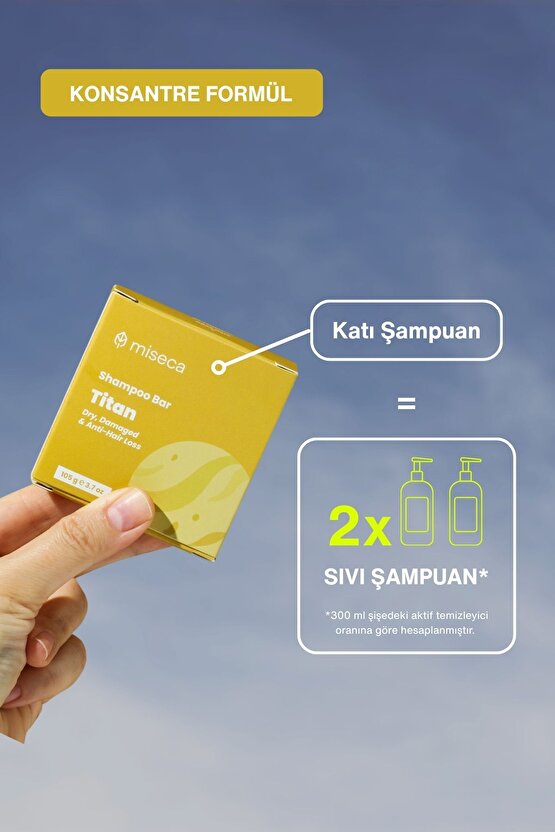 Titan Katı Şampuan Kuru, Yıpranmış Ve Dökülen Saçlar 105 G