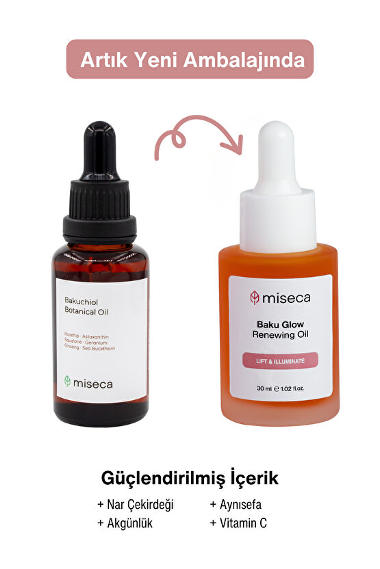 Baku Glow Bitkisel Retinol Alternatifi Yenileyici Serum 30 ml | Bakuchiol Kuşburnu