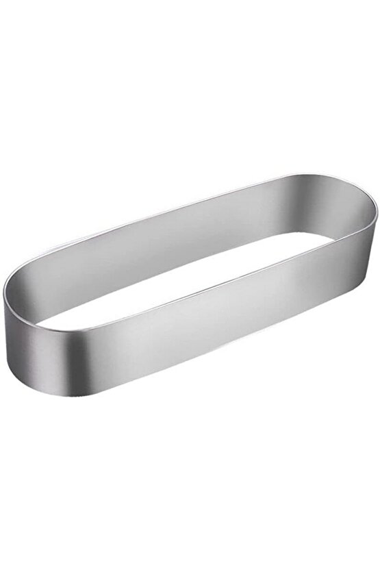 Narkalıp Paslanmaz Çelik Oval Tart Ve Kek Kalıbı Çap 13x4,5cm Derinlik 4cm 4 A det